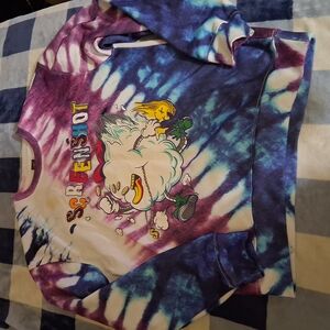 Purple and Blue Tie-Dye Sweatshirt